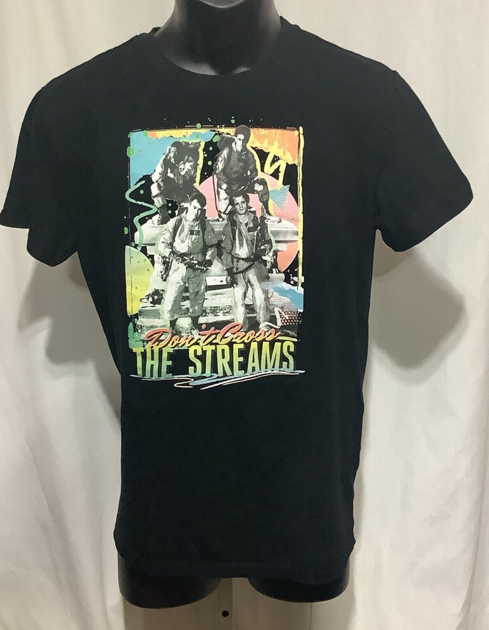 Ghostbusters Shirt Mens Medium Black Dont Cross The Streams Graphic Tee